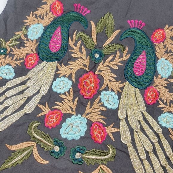 John John Made In Heaven Embroidered Open Vest Multicolor Size Medium - Picture 5 of 11